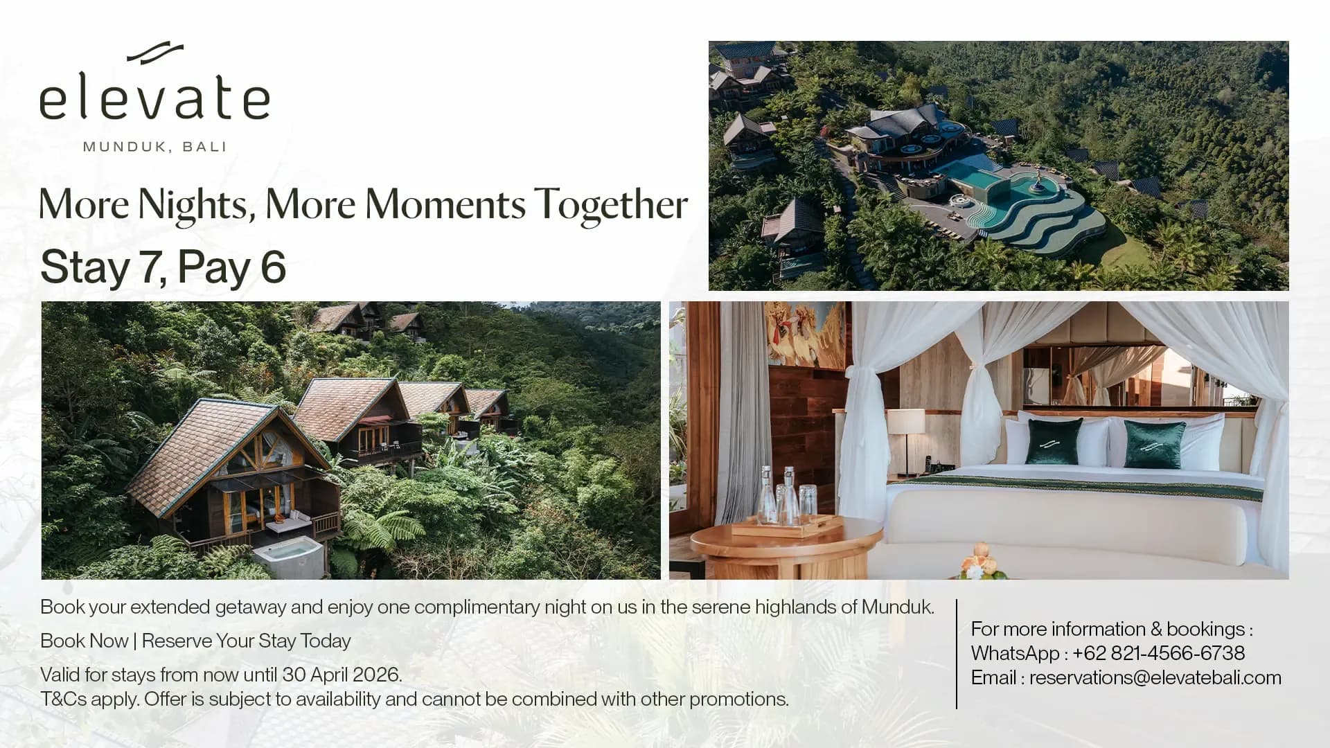 More Nights, More Moments Together Stay 7, Pay 6